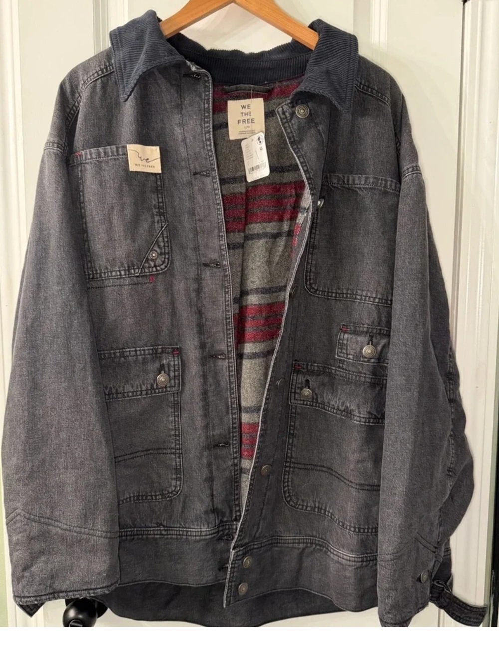We The Free Denim Sweet Talk Barn Jacket - Picture 2 of 3